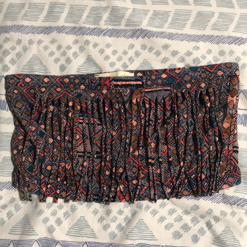 Fringe bandeau crop top!